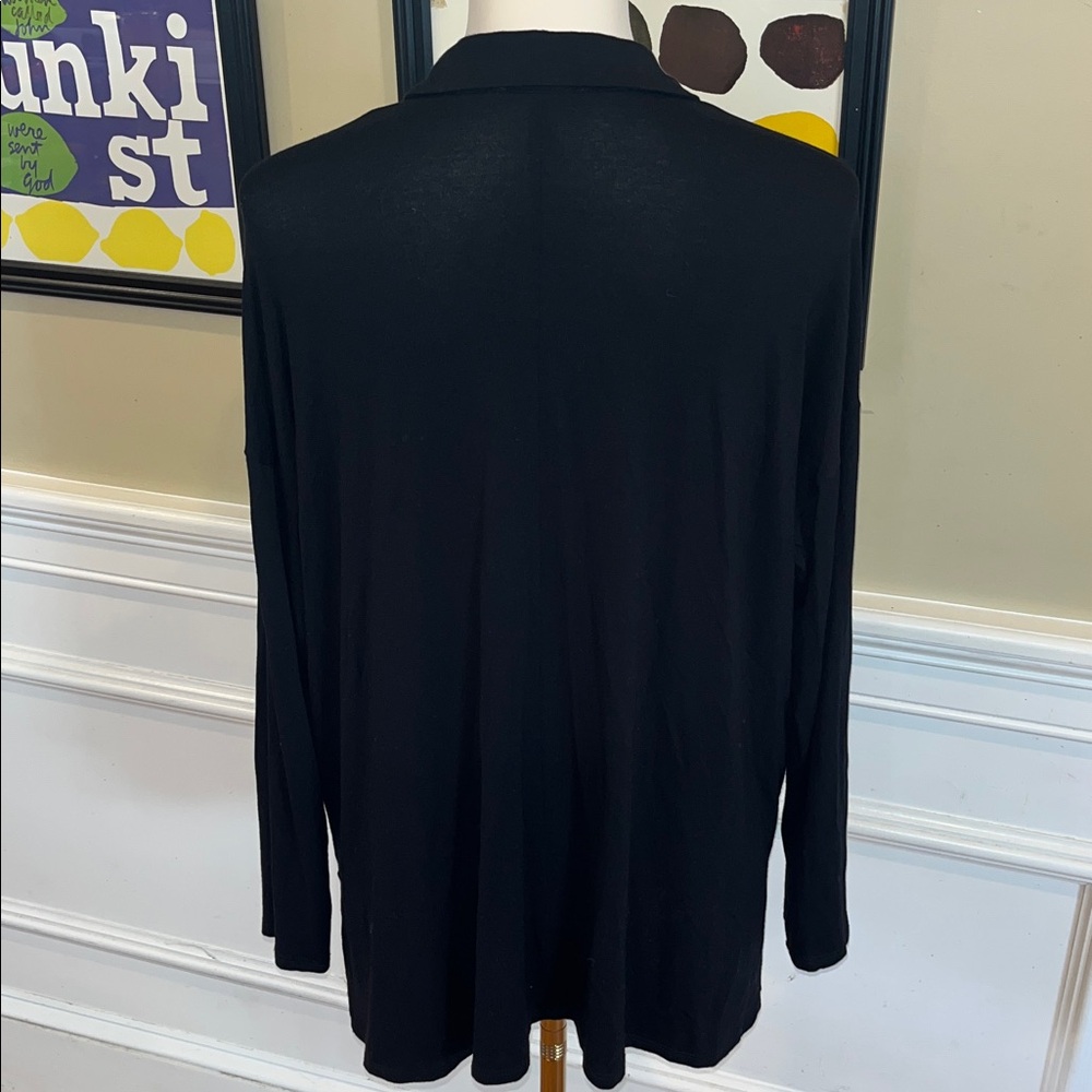 Eileen Fisher Black Button Down Shirt - Picture 3 of 7